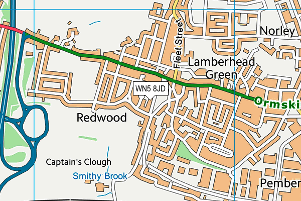 WN5 8JD map - OS VectorMap District (Ordnance Survey) WN5 8JD map - OS VectorMap District (Ordnance Survey)