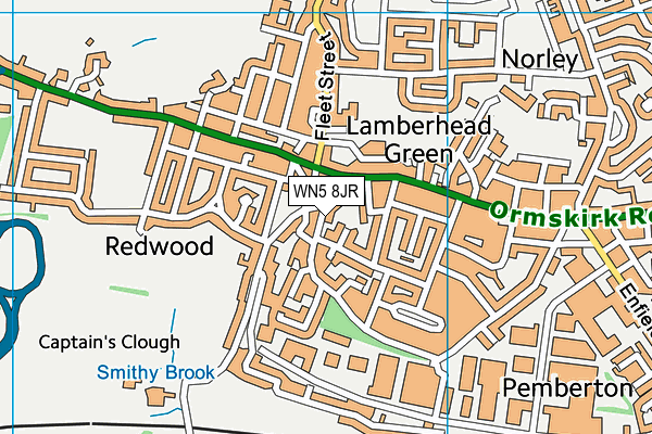 WN5 8JR map - OS VectorMap District (Ordnance Survey)