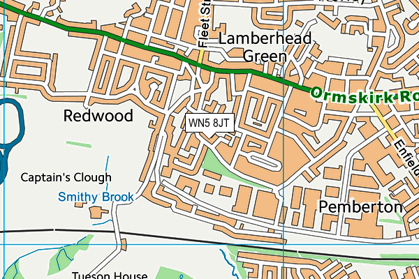 WN5 8JT map - OS VectorMap District (Ordnance Survey) WN5 8JT map - OS VectorMap District (Ordnance Survey)