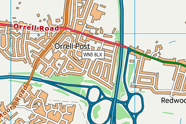 WN5 8LX map - OS VectorMap District (Ordnance Survey) WN5 8LX map - OS VectorMap District (Ordnance Survey)