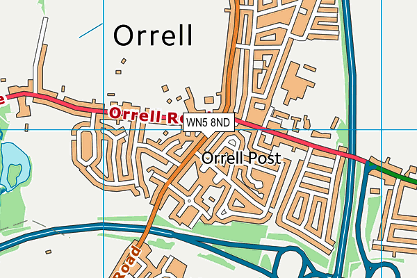 WN5 8ND map - OS VectorMap District (Ordnance Survey)