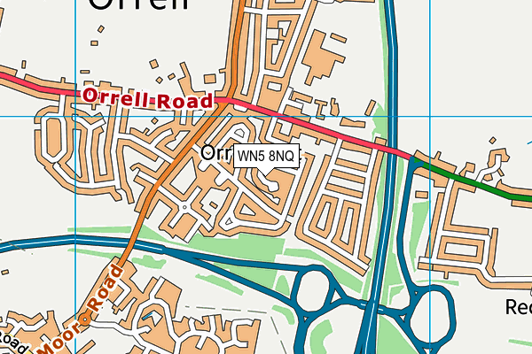 WN5 8NQ map - OS VectorMap District (Ordnance Survey) WN5 8NQ map - OS VectorMap District (Ordnance Survey)