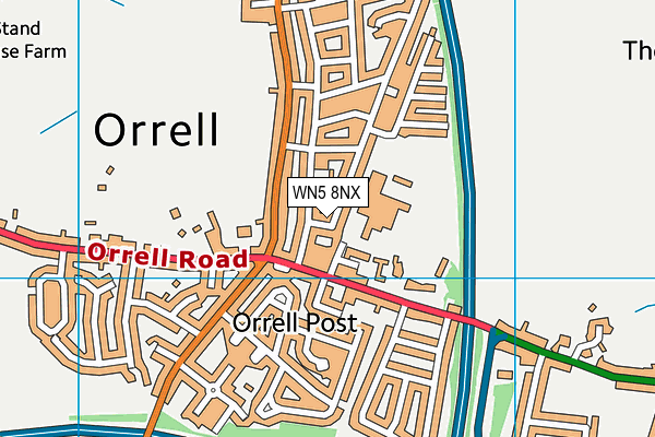 WN5 8NX map - OS VectorMap District (Ordnance Survey) WN5 8NX map - OS VectorMap District (Ordnance Survey)