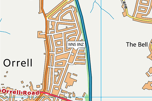 WN5 8NZ map - OS VectorMap District (Ordnance Survey) WN5 8NZ map - OS VectorMap District (Ordnance Survey)