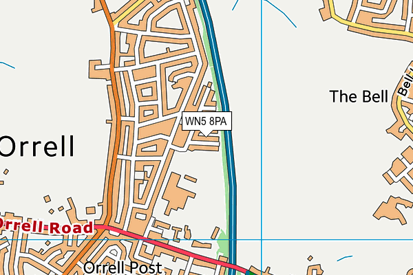 WN5 8PA map - OS VectorMap District (Ordnance Survey) WN5 8PA map - OS VectorMap District (Ordnance Survey)