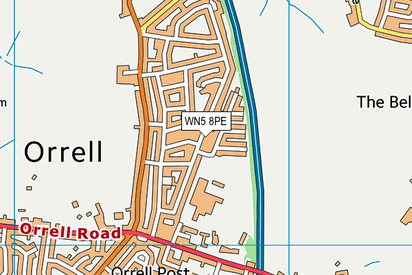 WN5 8PE map - OS VectorMap District (Ordnance Survey)