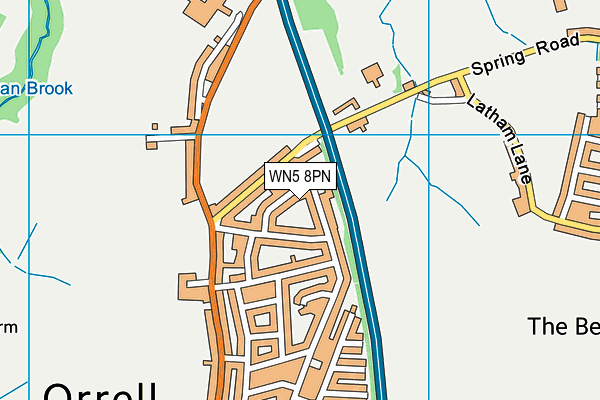 WN5 8PN map - OS VectorMap District (Ordnance Survey) WN5 8PN map - OS VectorMap District (Ordnance Survey)
