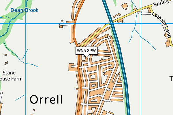 WN5 8PW map - OS VectorMap District (Ordnance Survey) WN5 8PW map - OS VectorMap District (Ordnance Survey)