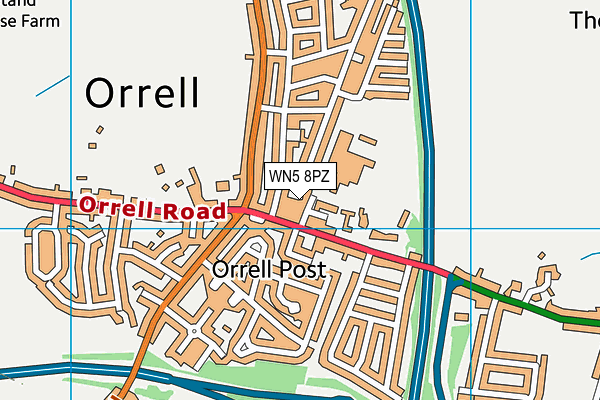 WN5 8PZ map - OS VectorMap District (Ordnance Survey) WN5 8PZ map - OS VectorMap District (Ordnance Survey)