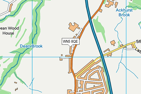WN5 8QE map - OS VectorMap District (Ordnance Survey) WN5 8QE map - OS VectorMap District (Ordnance Survey)