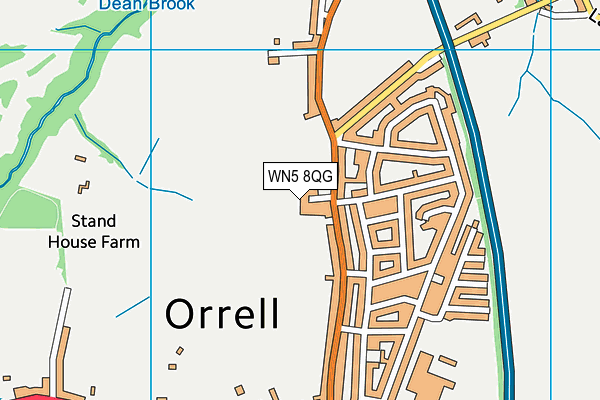 WN5 8QG map - OS VectorMap District (Ordnance Survey) WN5 8QG map - OS VectorMap District (Ordnance Survey)