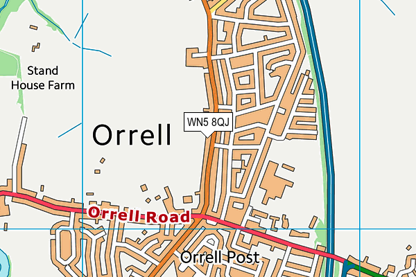 WN5 8QJ map - OS VectorMap District (Ordnance Survey) WN5 8QJ map - OS VectorMap District (Ordnance Survey)