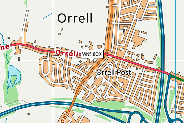 WN5 8QX map - OS VectorMap District (Ordnance Survey)