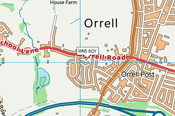WN5 8QY map - OS VectorMap District (Ordnance Survey)