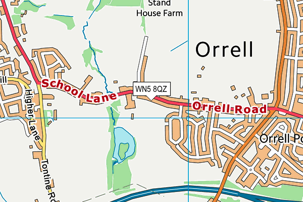 WN5 8QZ map - OS VectorMap District (Ordnance Survey) WN5 8QZ map - OS VectorMap District (Ordnance Survey)