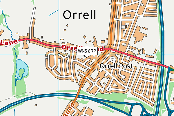 WN5 8RP map - OS VectorMap District (Ordnance Survey)