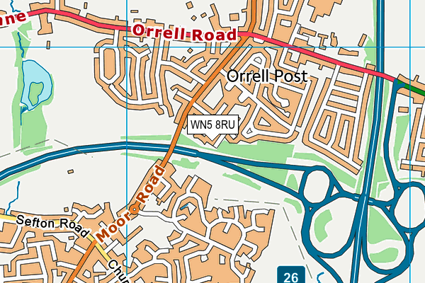 WN5 8RU map - OS VectorMap District (Ordnance Survey) WN5 8RU map - OS VectorMap District (Ordnance Survey)