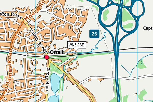 WN5 8SE map - OS VectorMap District (Ordnance Survey) WN5 8SE map - OS VectorMap District (Ordnance Survey)