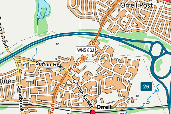 WN5 8SJ map - OS VectorMap District (Ordnance Survey) WN5 8SJ map - OS VectorMap District (Ordnance Survey)