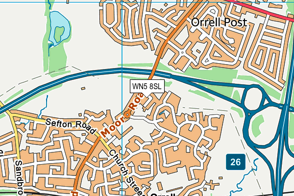 WN5 8SL map - OS VectorMap District (Ordnance Survey) WN5 8SL map - OS VectorMap District (Ordnance Survey)