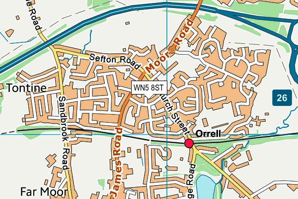 WN5 8ST map - OS VectorMap District (Ordnance Survey) WN5 8ST map - OS VectorMap District (Ordnance Survey)