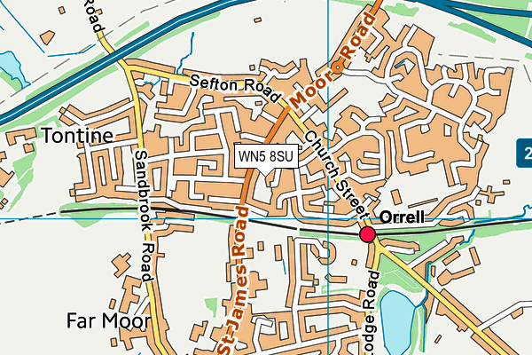 WN5 8SU map - OS VectorMap District (Ordnance Survey) WN5 8SU map - OS VectorMap District (Ordnance Survey)