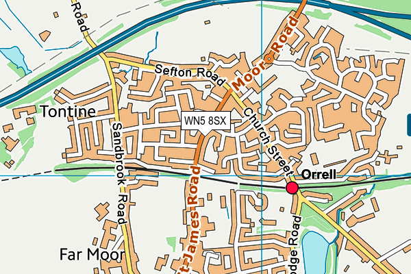 WN5 8SX map - OS VectorMap District (Ordnance Survey) WN5 8SX map - OS VectorMap District (Ordnance Survey)