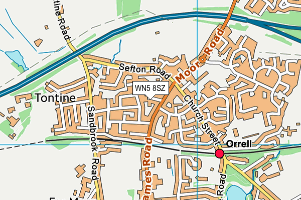 WN5 8SZ map - OS VectorMap District (Ordnance Survey) WN5 8SZ map - OS VectorMap District (Ordnance Survey)