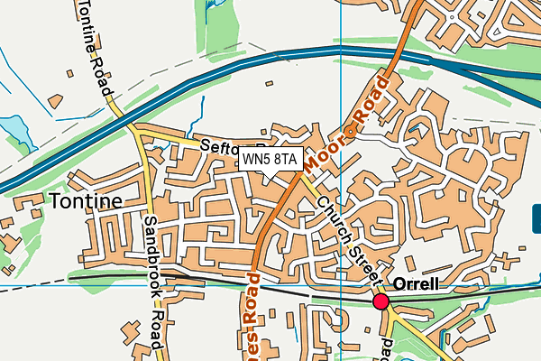 WN5 8TA map - OS VectorMap District (Ordnance Survey) WN5 8TA map - OS VectorMap District (Ordnance Survey)