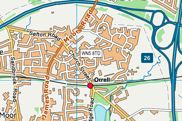 WN5 8TD map - OS VectorMap District (Ordnance Survey) WN5 8TD map - OS VectorMap District (Ordnance Survey)