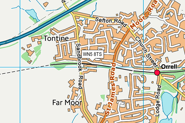 WN5 8TS map - OS VectorMap District (Ordnance Survey) WN5 8TS map - OS VectorMap District (Ordnance Survey)
