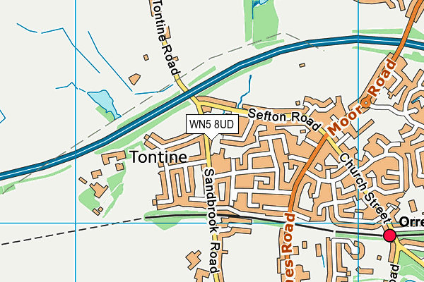 WN5 8UD map - OS VectorMap District (Ordnance Survey) WN5 8UD map - OS VectorMap District (Ordnance Survey)