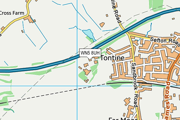 WN5 8UH map - OS VectorMap District (Ordnance Survey) WN5 8UH map - OS VectorMap District (Ordnance Survey)