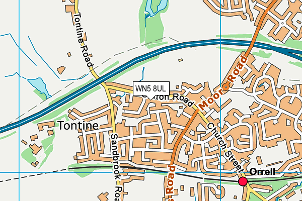 WN5 8UL map - OS VectorMap District (Ordnance Survey) WN5 8UL map - OS VectorMap District (Ordnance Survey)