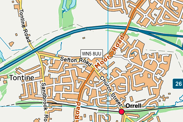 WN5 8UU map - OS VectorMap District (Ordnance Survey) WN5 8UU map - OS VectorMap District (Ordnance Survey)