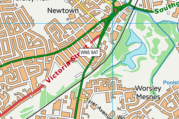 WN5 9AT map - OS VectorMap District (Ordnance Survey) WN5 9AT map - OS VectorMap District (Ordnance Survey)