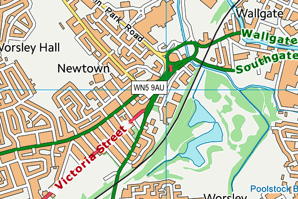 WN5 9AU map - OS VectorMap District (Ordnance Survey) WN5 9AU map - OS VectorMap District (Ordnance Survey)