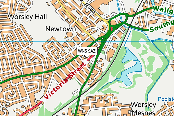WN5 9AZ map - OS VectorMap District (Ordnance Survey) WN5 9AZ map - OS VectorMap District (Ordnance Survey)