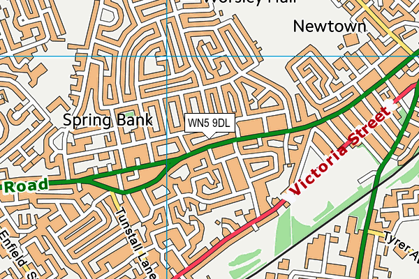 WN5 9DL map - OS VectorMap District (Ordnance Survey) WN5 9DL map - OS VectorMap District (Ordnance Survey)