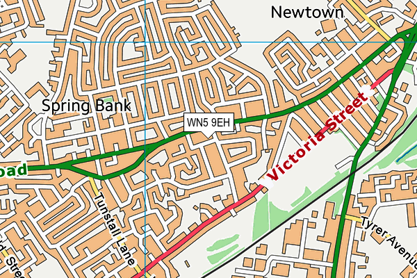 WN5 9EH map - OS VectorMap District (Ordnance Survey) WN5 9EH map - OS VectorMap District (Ordnance Survey)