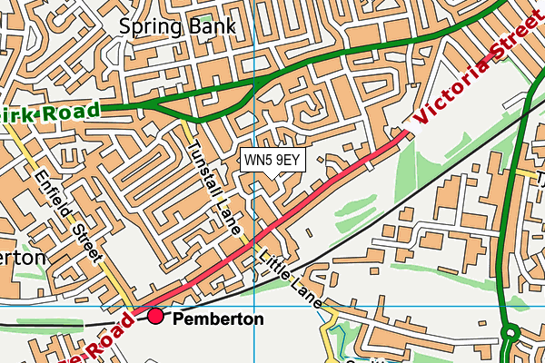 WN5 9EY map - OS VectorMap District (Ordnance Survey)