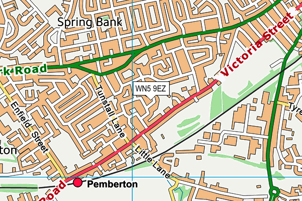WN5 9EZ map - OS VectorMap District (Ordnance Survey) WN5 9EZ map - OS VectorMap District (Ordnance Survey)