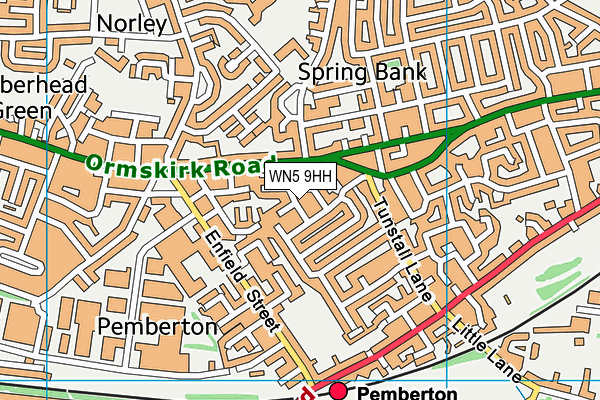 WN5 9HH map - OS VectorMap District (Ordnance Survey) WN5 9HH map - OS VectorMap District (Ordnance Survey)