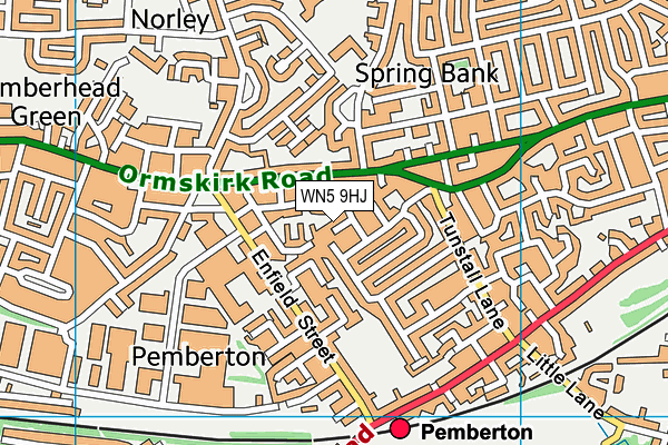 WN5 9HJ map - OS VectorMap District (Ordnance Survey) WN5 9HJ map - OS VectorMap District (Ordnance Survey)