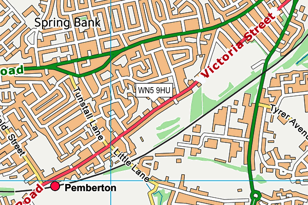 WN5 9HU map - OS VectorMap District (Ordnance Survey) WN5 9HU map - OS VectorMap District (Ordnance Survey)