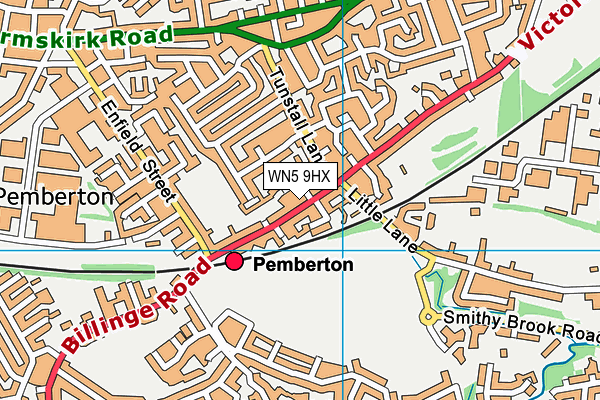 WN5 9HX map - OS VectorMap District (Ordnance Survey) WN5 9HX map - OS VectorMap District (Ordnance Survey)