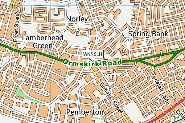 WN5 9LH map - OS VectorMap District (Ordnance Survey) WN5 9LH map - OS VectorMap District (Ordnance Survey)