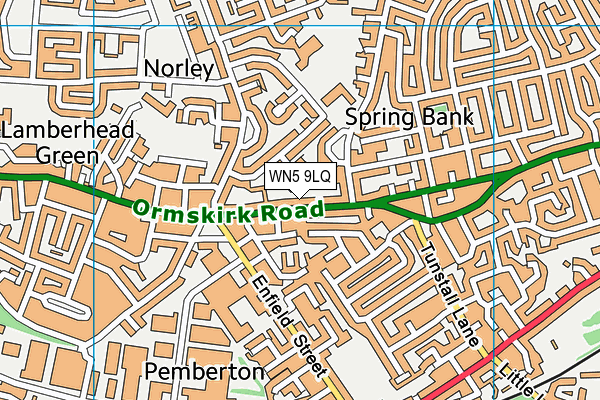 WN5 9LQ map - OS VectorMap District (Ordnance Survey) WN5 9LQ map - OS VectorMap District (Ordnance Survey)