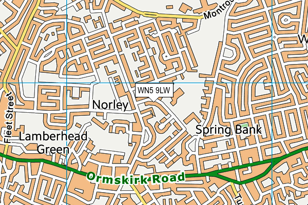WN5 9LW map - OS VectorMap District (Ordnance Survey)