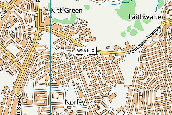 WN5 9LX map - OS VectorMap District (Ordnance Survey) WN5 9LX map - OS VectorMap District (Ordnance Survey)